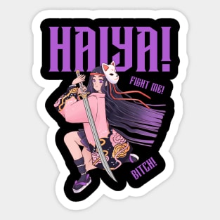 Haiya Anime Girl Sticker